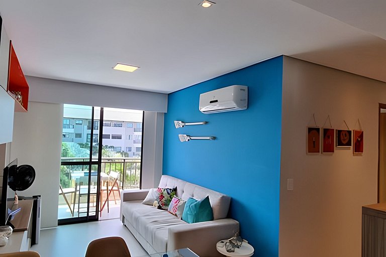 Flat pé na areia em Muro Alto