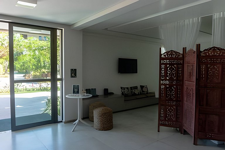 Flat pé na areia em Muro Alto