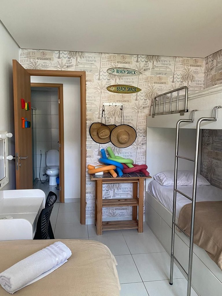 Apto deck Privativo e Churrasqueira em Muro Alto