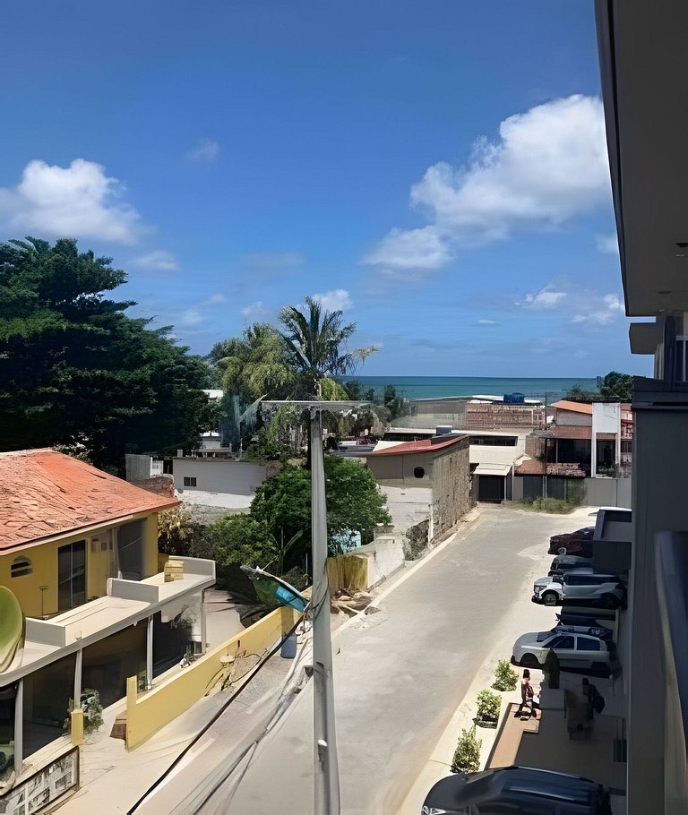 Flat Vista ao Mar em Frente à Praia
