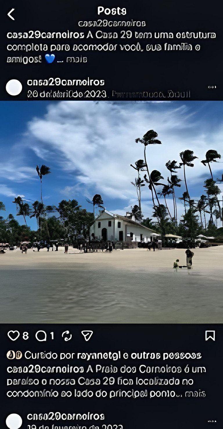 Bangalô na praia dos Carneiros com diarista