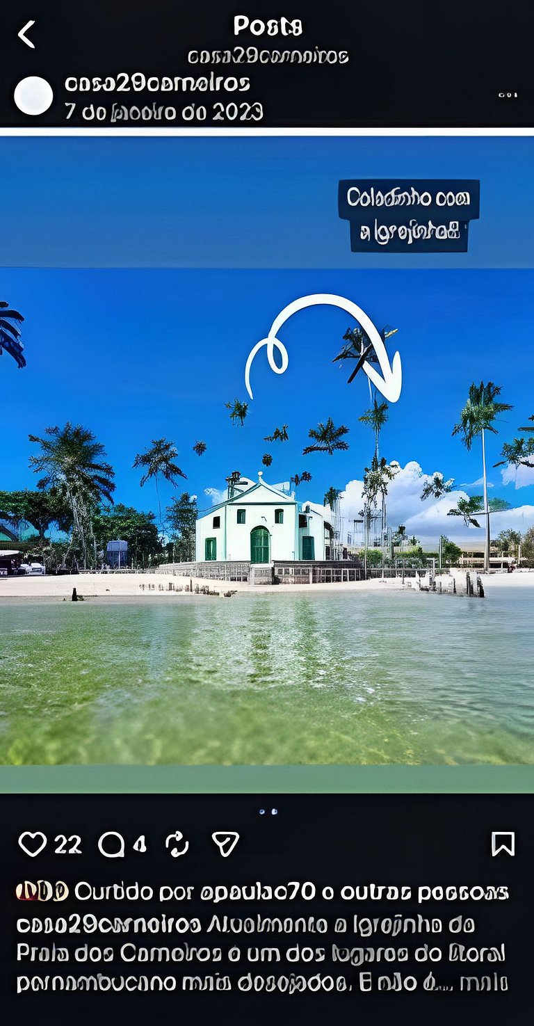 Bangalô na praia dos Carneiros com diarista